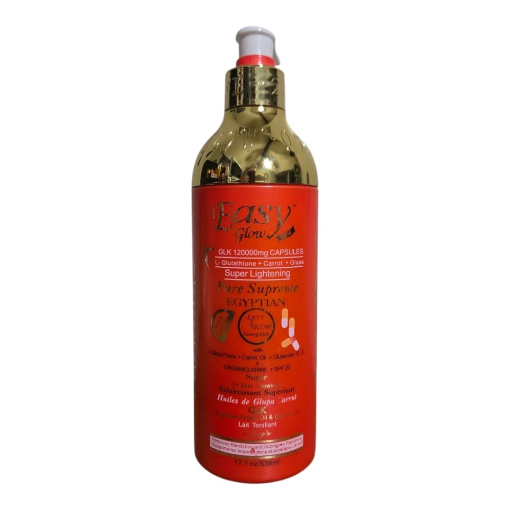 Easy Glow L-glutathione + Carrot Super Toning Milk Spf20 538ml